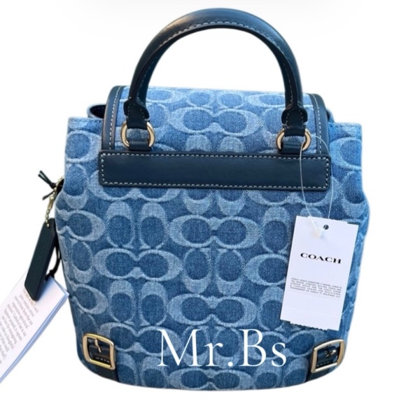 Coach Hadley Backpack In Signature Denim Purse - Picture 4 of 10